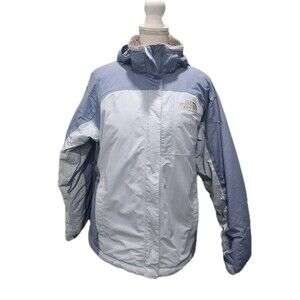 The North Face Hyvent Two Tone Blue Hooded Jacket Women’s Size Large